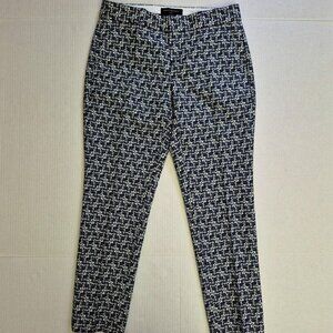 Banana Republic Women's Jacquard Navy Blue Avery Ankle Pant Size 00P